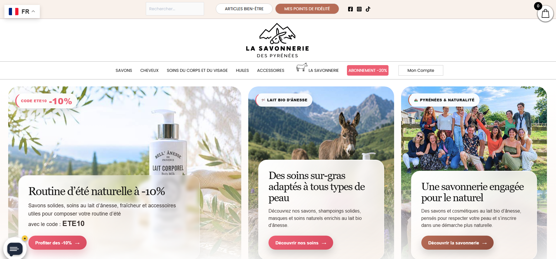 Boutique en ligne de La Savonnerie des Pyrénées accompagnée par GMD Consulting